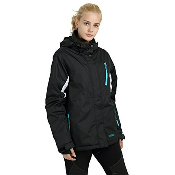 Krumba Women/'s Sportswear Outdoor Waterproof Windproof Hooded Ski Jacket